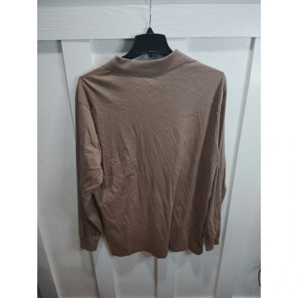 Polo Ralph Lauren Men's Polo Shirt Size XLT Long Sleeve Logo Brown